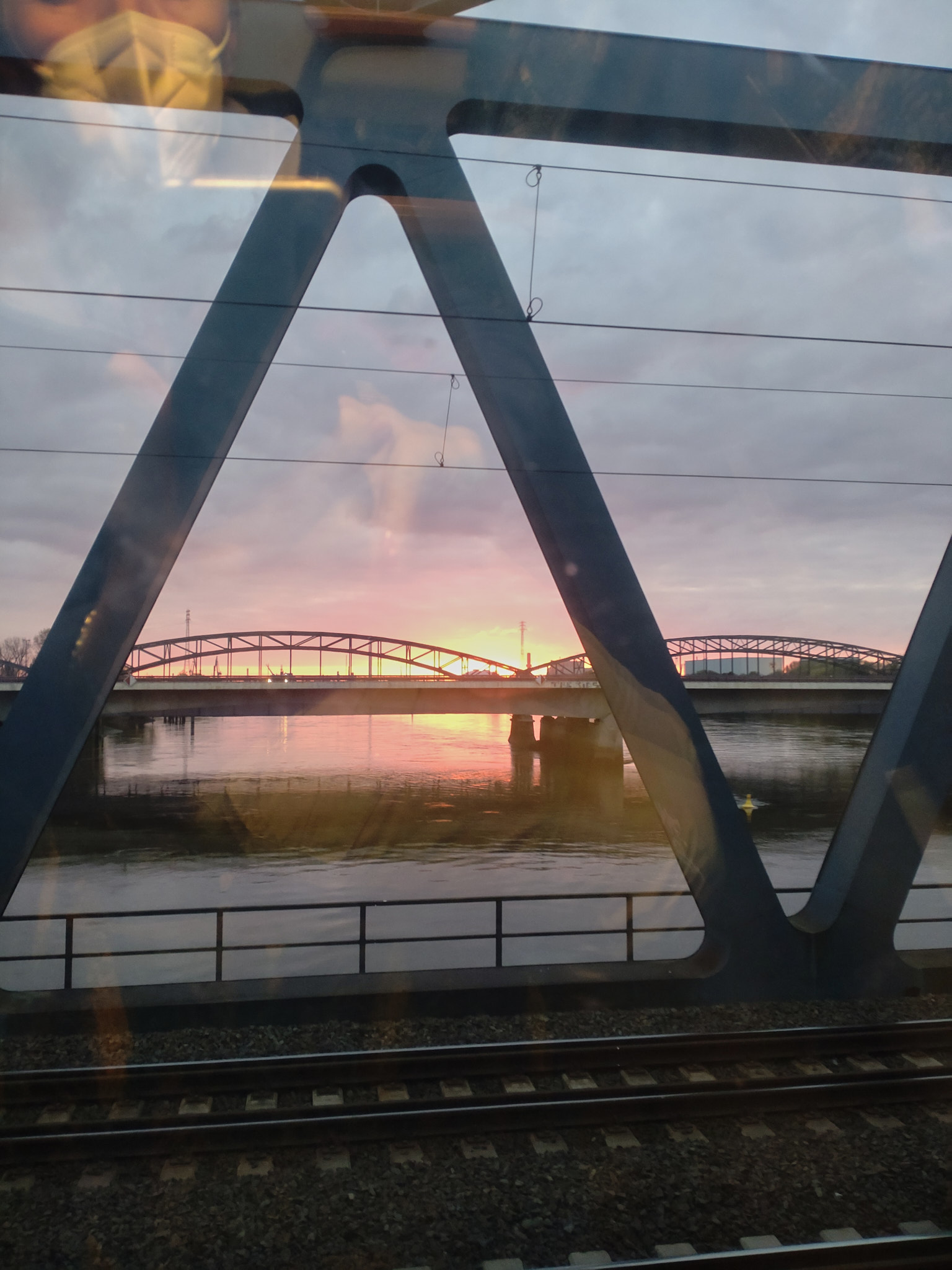 Solnedgång över Elbe