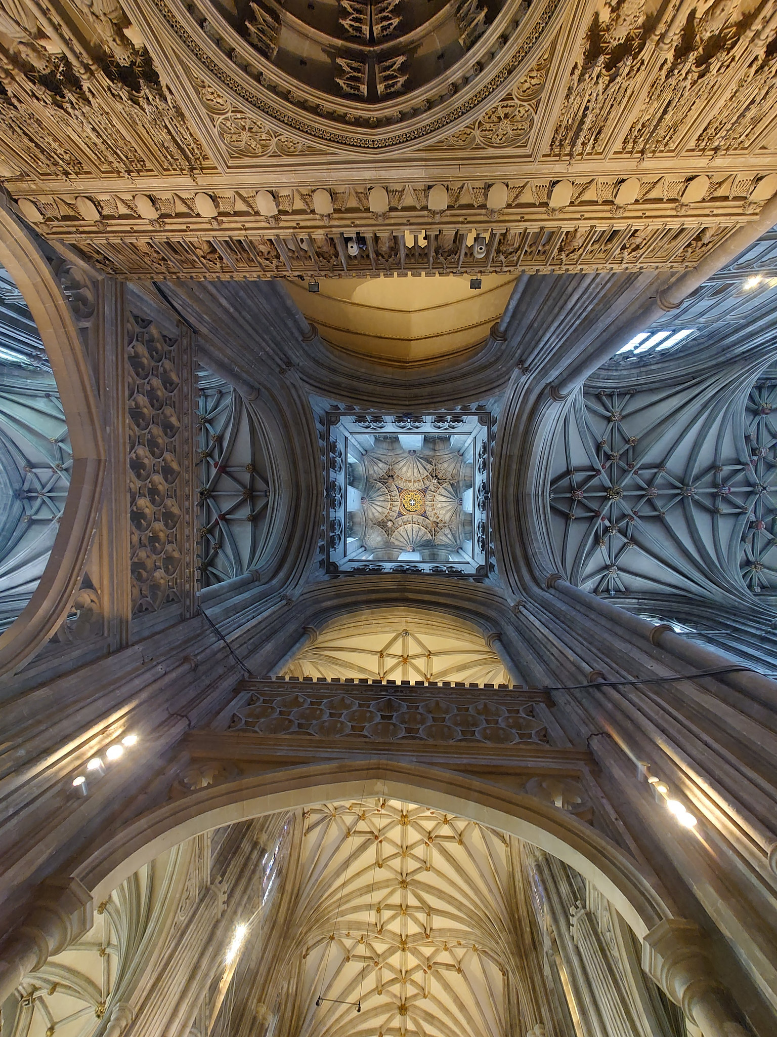 Innertaket på katedralen i Canterbury