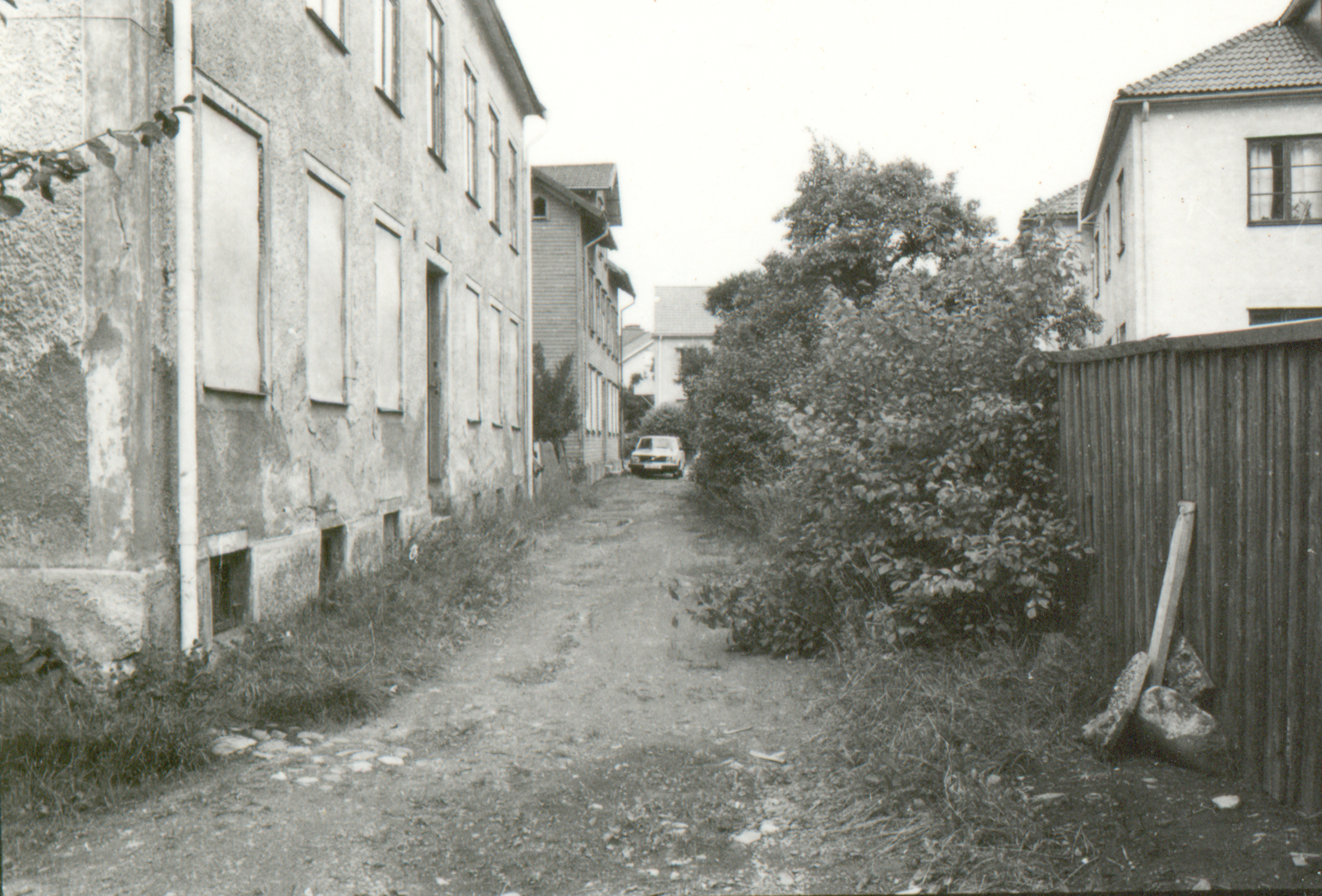 S:a Esplanaden norrut från G:a Stensögatan<br>Foto: Kerstin Haglund 1978. Bild från Kalmar läns museum.